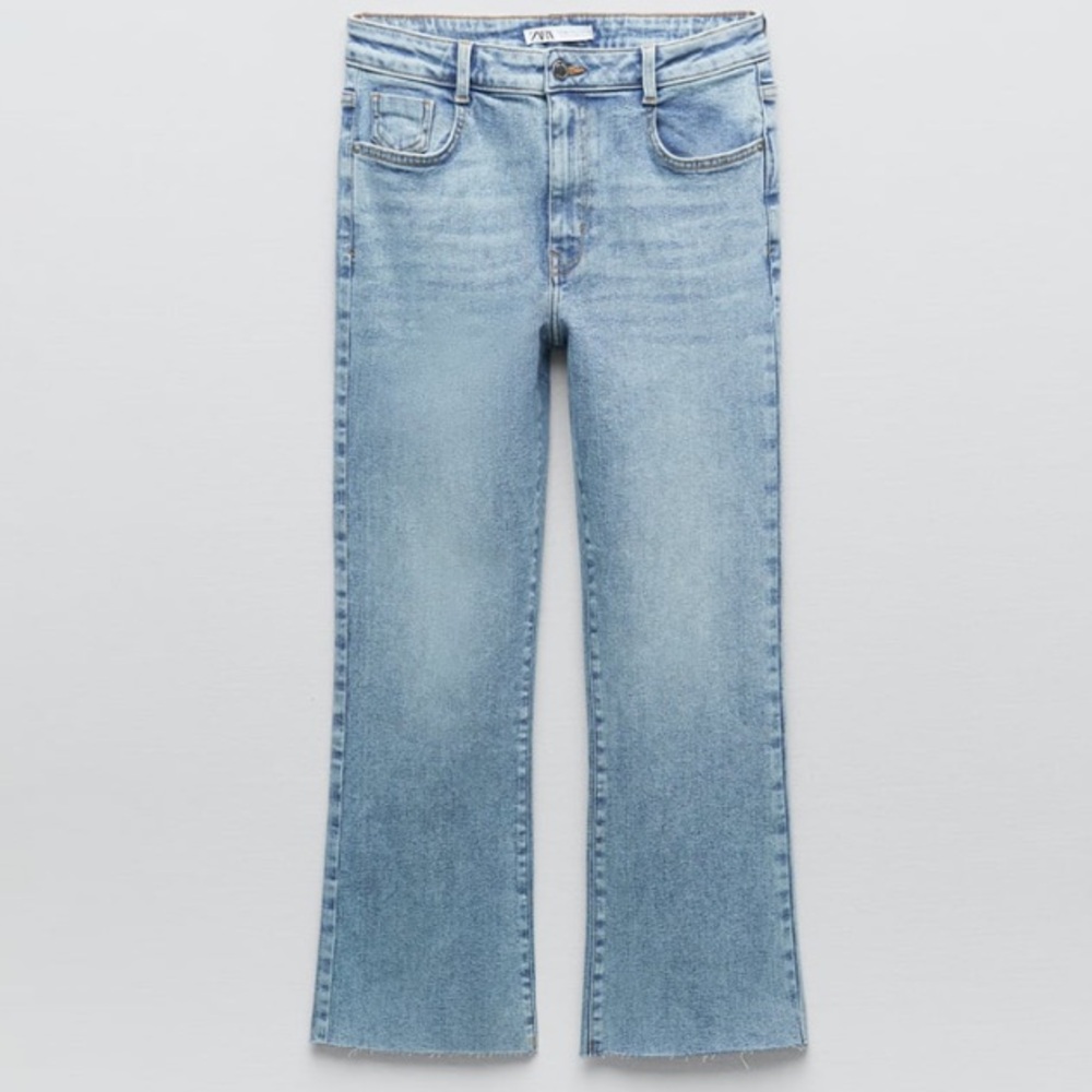 ZARA Cropped mini flare jeans